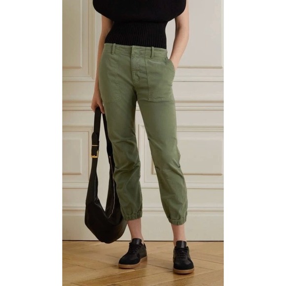 Nili Lotan Pants - Nili Lotan Cropped Military Pant Olive Green Utility‎ Cargo Trousers Size 4 USA